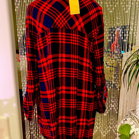 LOVE KNOTS PLAID SHIRT NWT - Picture 7 of 7